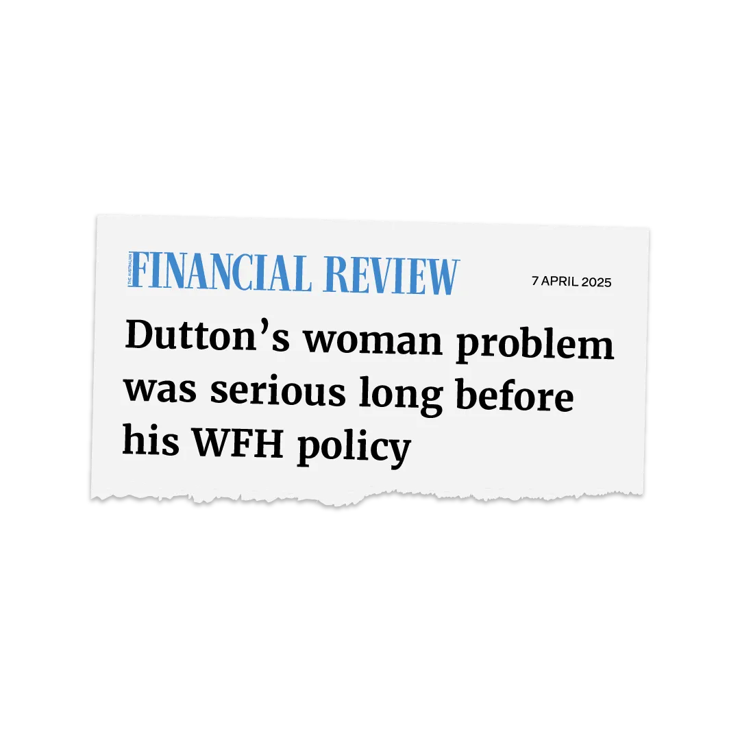 Dutton's woman problem was serious long before his WFH policy